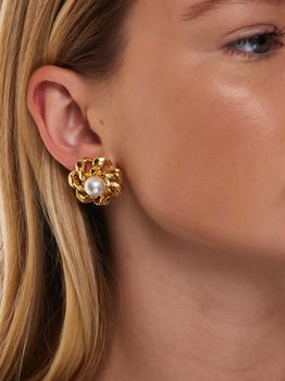 推荐Gold & Pearl Flower Earring商品