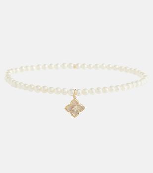 商品Sydney Evan | Mini Moroccan charm bracelet with pearls and diamond,商家MyTheresa,价格¥4316图片
