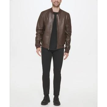 Cole Haan | 男款学院风夹克 Men's Bonded Leather Varsity Jacket,商家Macy's,价格¥5223