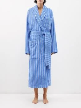 Tekla | Striped cotton-terry bathrobe,商家MATCHES,价格¥1011