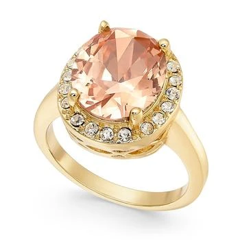 Charter Club | Gold-Plate Crystal Oval Halo Ring, Created for Macy's 3.9折