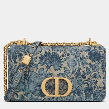 Dior | Christian Dior Blue Brocart Medium Dior Caro Bag 