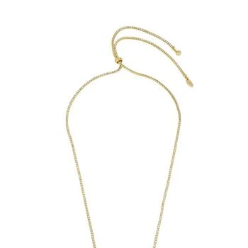 Ettika Jewelry | Minimal Crystal 18K Gold Plated Adjustable Necklace ONE SIZE,商家Verishop,价格¥456
