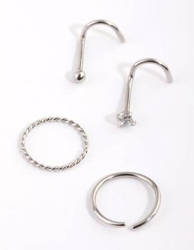 商品Lovisa | Surgical Steel Diamante Nose Ring Pack,商家Premium Outlets,价格¥110图片