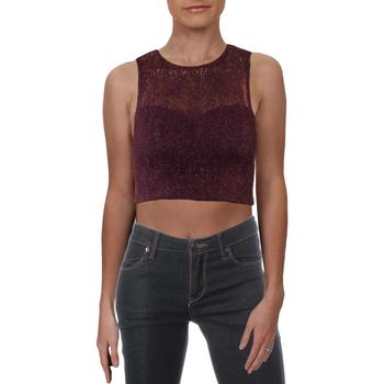 Speechless | Speechless Womens Juniors Lace Glitter Crop Top商品图片,独家减免邮费