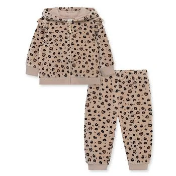 Little Me | Baby Girls Leopard Hoodie and Pant, 2 Piece Set 7折
