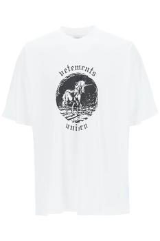 推荐Vetements double unicorn print t-shirt商品