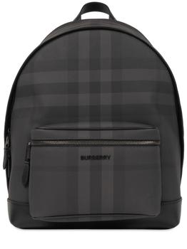 burberry双肩包评价, Burberry | Check E-canvas Backpack商品图片 