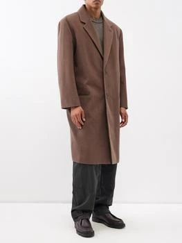推荐Single-breasted wool-blend overcoat商品
