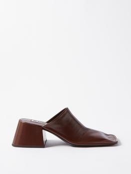 Jil Sander | Nikki square-toe leather mules商品图片,