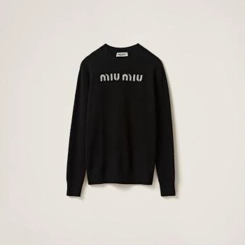 推荐包邮包税【预售7天发货】 MIUMIU缪缪 23秋��冬 女士 针织衫 Pull en laine et cachemire MML808_13K1_F0002_S_232商品