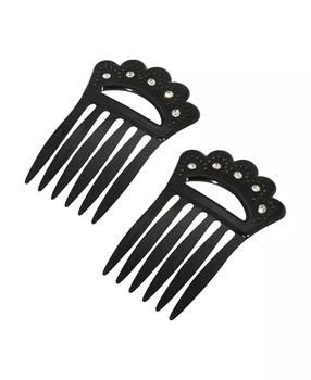 2028 | Women's Plastic with Clear Crystal Double Hair Comb,商家Macy's,价格¥162
