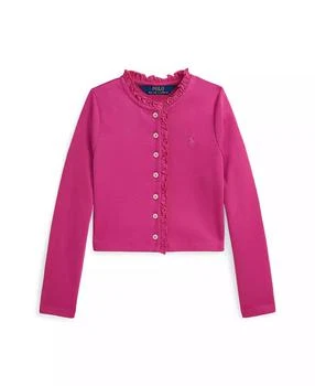 Ralph Lauren | Toddler And Little Girls Ruffled Ponte Cardigan,商家Macy's,价格¥285