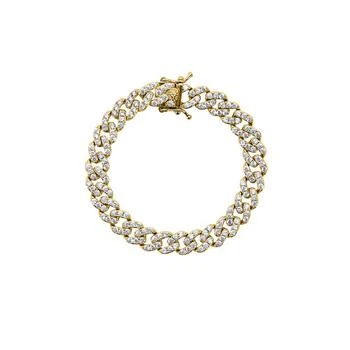 OMA THE LABEL | Frosty Link Collection 9mm Bracelet in 18k Gold- Plated Brass, 7",商家Macy's,价格¥1011