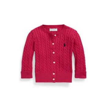 Ralph Lauren | Baby Girls Mini Cable Cotton Long Sleeve Cardigan,商家Macy's,价格¥260