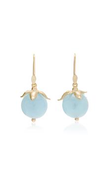 商品Annette Ferdinandsen - Women's 14K Gold Aquamarine Earrings - Blue - OS - Moda Operandi - Gifts For Her图片