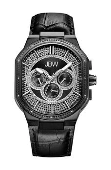 Jbw | Men's Orion Diamond Croc Embossed Leather Watch, 43mm - 0.12 ctw,商家Nordstrom Rack,价格¥1565