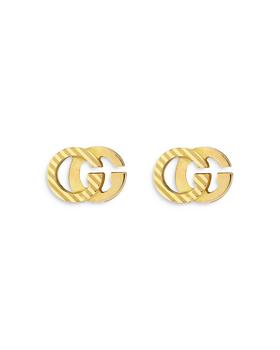 Gucci | 18K Yellow Gold Double G Stud Earrings商品图片,独家减免邮费