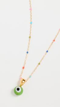 商品Chan Luu | Evil Eye Bead and Jade Pendant Necklace,商家Shopbop CN,价格¥727图片