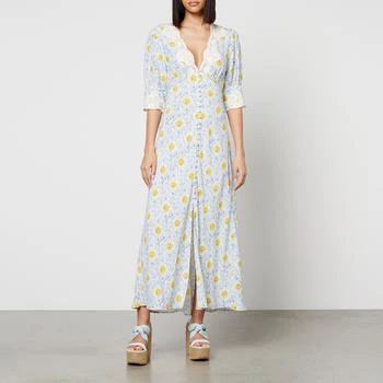 推荐Rixo Amina Floral-Print Crepe Midi Dress商品