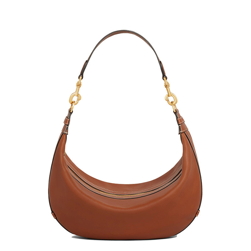 Celine | 【预售3-7天】CELINE/赛琳 21秋冬新款LEANDRE系列 女士中号黄褐色小牛皮金色饰面手提单肩腋下包197263DV7.04LU商品图片,7.9折×额外9.5折, 包邮包税, 额外九五折