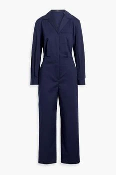 Theory | Pleated cotton-blend twill jumpsuit,商家THE OUTNET US,价格¥448