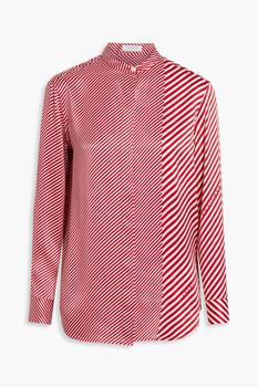 商品Equipment | Cherine striped silk-satin shirt,商家THE OUTNET US,价格¥1088图片