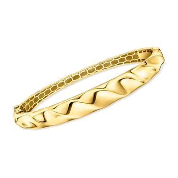 Ross-Simons | Ross-Simons 18kt Gold Over Sterling Wavy Bangle Bracelet,商家Premium Outlets,价格¥2070