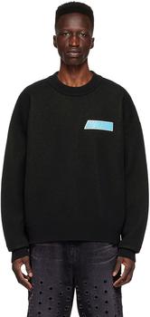 We11done | Black Cotton Sweater商品图片,3.1折