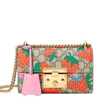 推荐Padlock Gg Strawberry Small Shoulder Bag商品