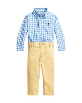 Ralph Lauren | Boys' Gingham Poplin Shirt & Chino Pants Set - Baby商品图片,独家减免邮费
