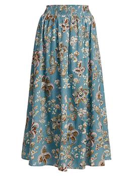 Tahari | Dream Garden Cotton Midi Skirt商品图片,