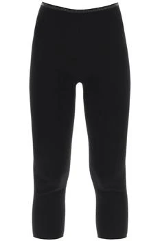 Alexander Wang | CROPPED LEGGINGS WITH CRYSTAL-STUDDED LOGOED BAND 5.0折
