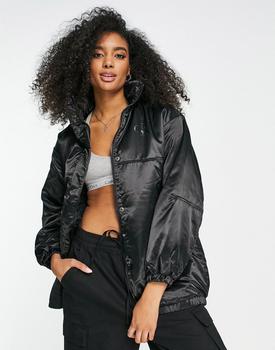 Calvin Klein Jeans satin bomber jacket in black product img