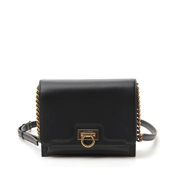 菲拉格慕包, Salvatore Ferragamo | SALVATORE FERRAGAMO 菲拉格慕 女士黑色小牛皮斜挎包 21-I163-730349商品图片 满$100享9.5折, 满折