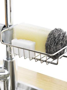 推荐Stainless Steel Kitchen Bath Sink Caddy Sponge Soap Organizer Holder商品