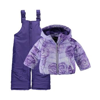 商品Baby Girls Tie Dye Jacket and Snow Bib, 2 Piece Set图片