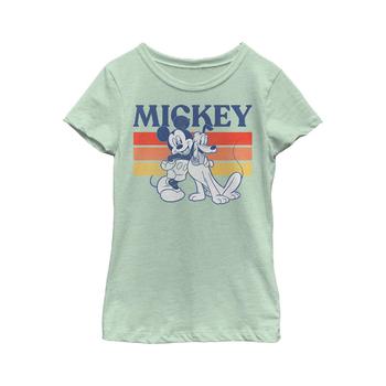 Disney | Girl's Mickey Friends Retro Pluto and Mickey Mouse Child T-Shirt商品图片,独家减免邮费
