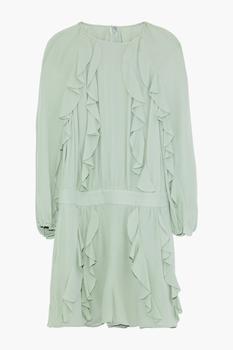 Valentino代购, Valentino | Ruffled silk-georgette playsuit商品图片 3折