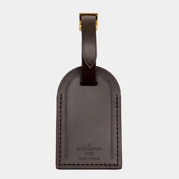 lv行李箱, [二手商品] Louis Vuitton | Louis Vuitton Brown Leather Luggage Name Tag商品图片 