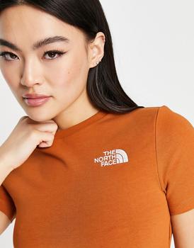The North Face | The North Face cropped tight fit t-shirt in brown Exclusive at ASOS商品图片,