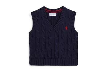 Ralph Lauren | Cable-Knit Cotton Sweater Vest (Infant),商家Zappos,价格¥308