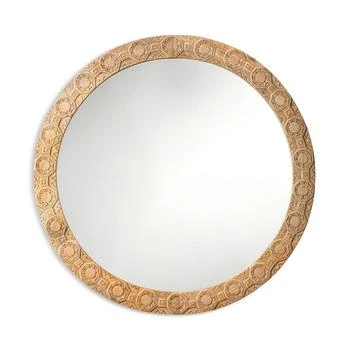 Jamie Young | Relief Wood Carved Round Mirror,商家Bloomingdale's,价格¥4958