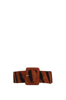 ysl皮带, Yves Saint Laurent | High-waist belts Suede Brown商品图片 3.6折