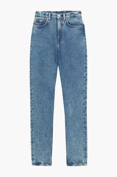 推荐High-rise straight leg jeans商品