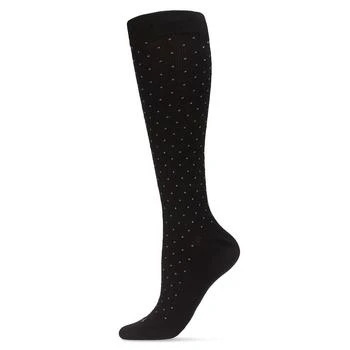 Memoi | Men's Swiss Dot Cotton Compression Socks 