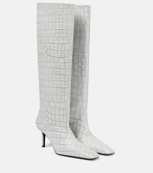 商品Acne Studios | 鳄鱼纹皮革及膝靴,商家MyTheresa CN,价格¥5896图片