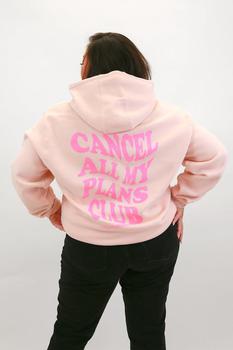 LULUSIMONSTUDIO | Cancel All My Plans Club Hoodie Pale Pink商品图片,