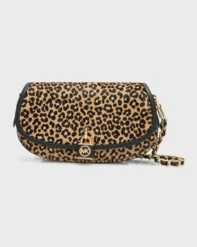 推荐Mila Leopard Calf Hair Chain Crossbody Bag商品