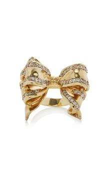 Anabela Chan | Anabela Chan - Golden Bow Diamond Ring  - Gold - US 7 - Moda Operandi - Gifts For Her,商家Fashion US,价格¥16973